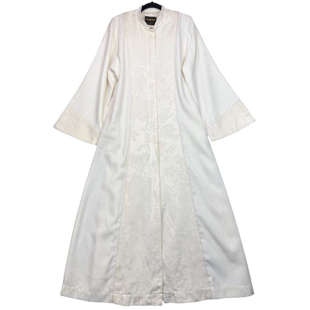 Abbott Hall Clergy Priest Robe M Cream Brocade Jacquard Panels USA MSRP $399